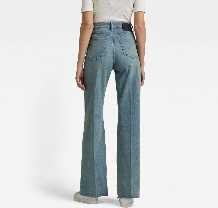 G-Star G Star RAW Deck Ultra High Wide Leg high waist flared jeans vintage hawaiian ocean