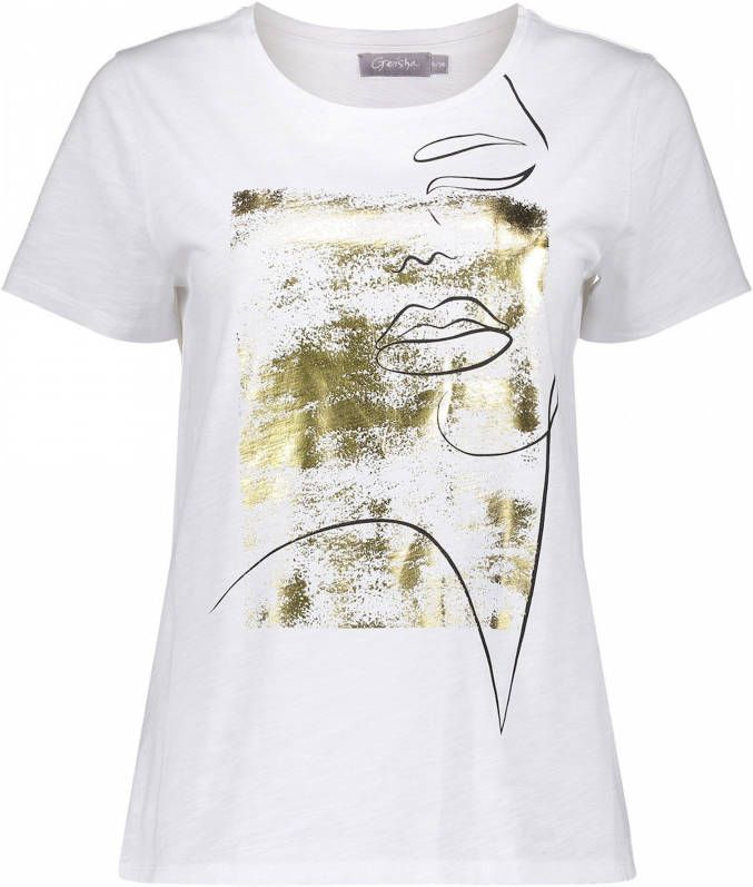 Geisha 22074 46 000 t shirt head white/black