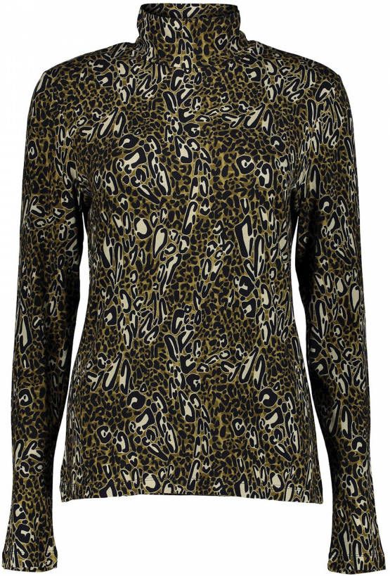 Geisha 22526 60 560 t shirt col aop l/s olive/black