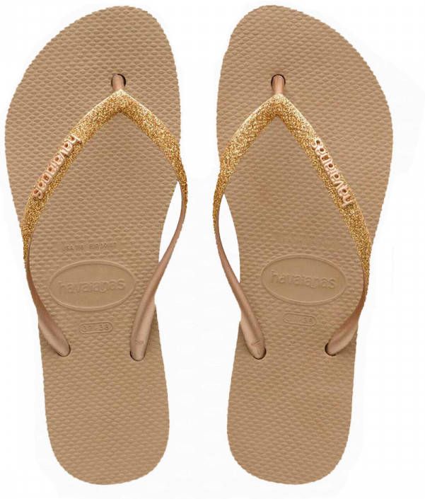 Havaianas Teenslippers SLIM FLATFORM GLITTER met zacht teenbandje