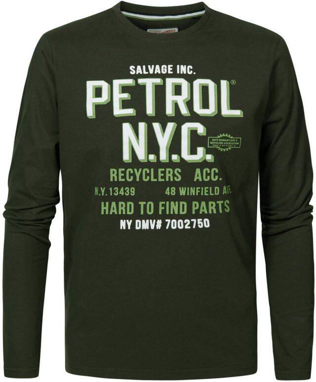 Petrol Industries Shirt met lange mouwen met grote merkprint