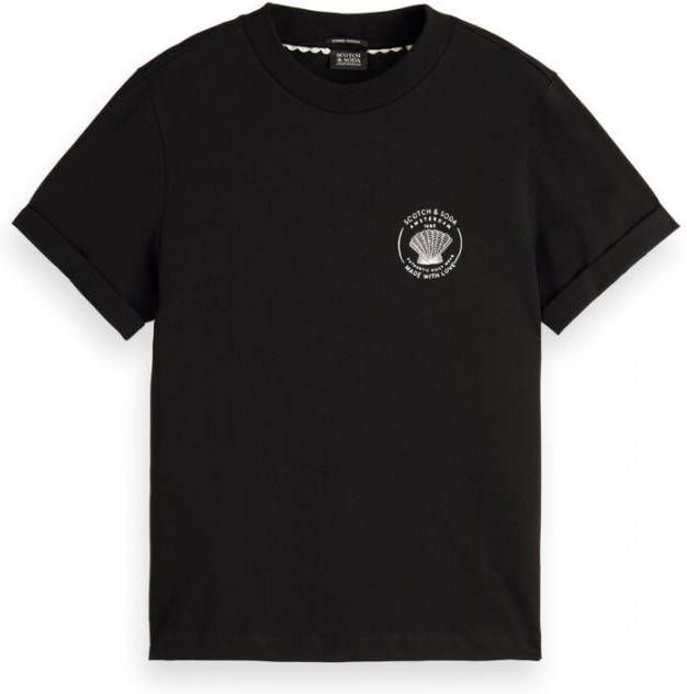 Scotch & Soda 166215 0008 scotch en soda relaxed fit organic cotton t shirt with artwork black