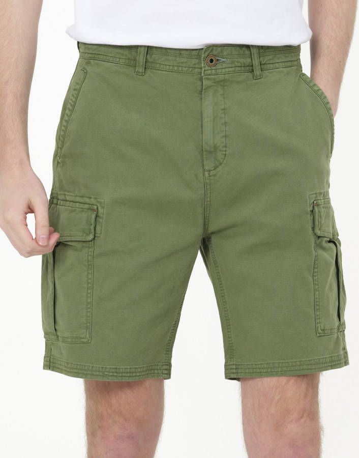 Scotch & Soda Groene Korte Broek Fave Garment dyed Cargo Short