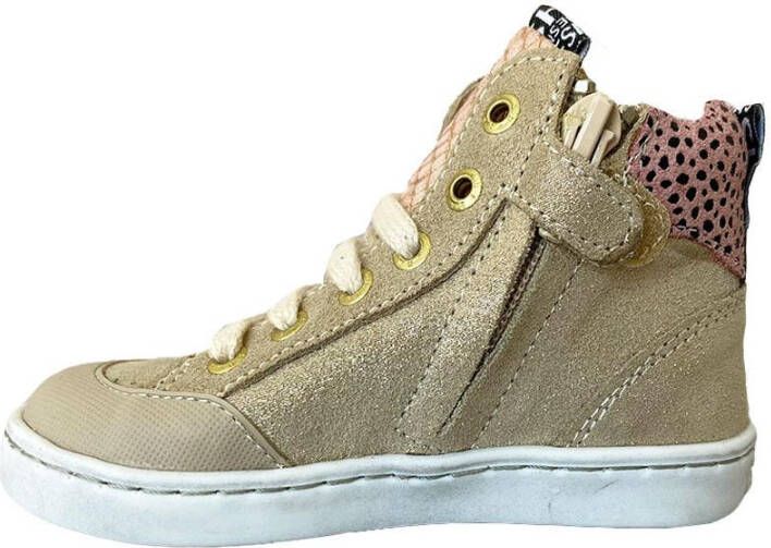 ShoesMe Gouden Sneakers Urban Gold Beige Pink