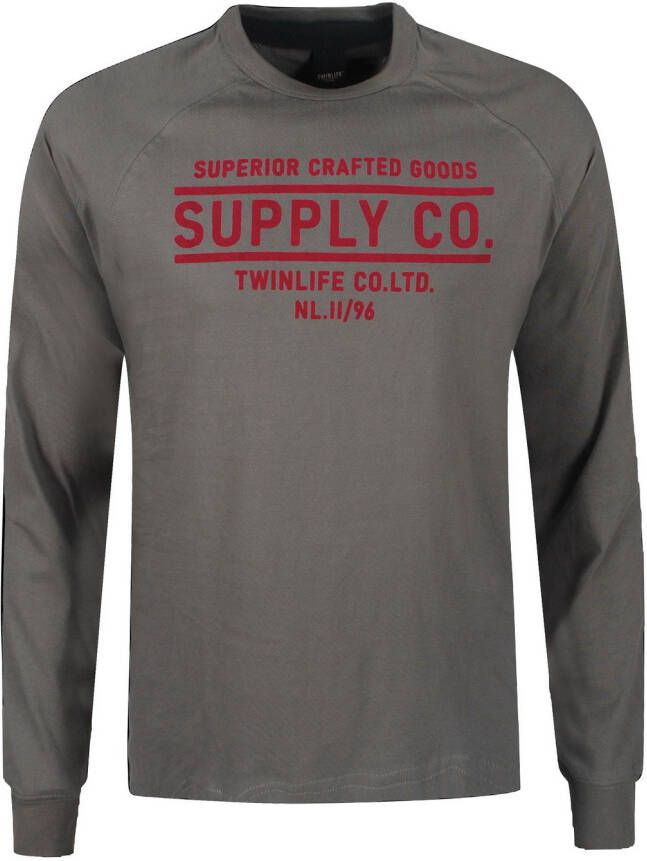 Twinlife heren t shirt lange mouwen