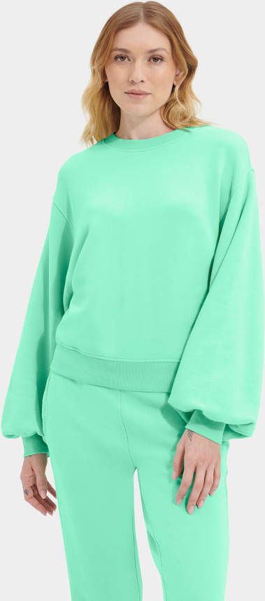 Ugg Brook Balloon Sleeve Truien voor Dames in Pale Emerald,, Modal