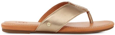 Ugg Carey slipper voor Dames in Gold Metallic,, Leder