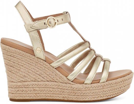 Ugg Cressida Sandales voor Dames in Gold Metallic,, Leder