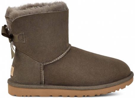 Ugg Mini Bailey Bow II laars voor Dames in Grey,, Leder
