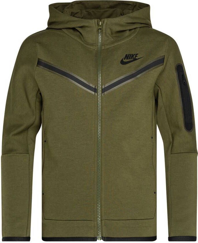 Nike Sportswear Tech Fleece Hoodie met rits voor jongens Rough Green/Black Kind