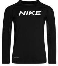 Nike Pro Trainingstop met lange mouwen voor jongens Zwart