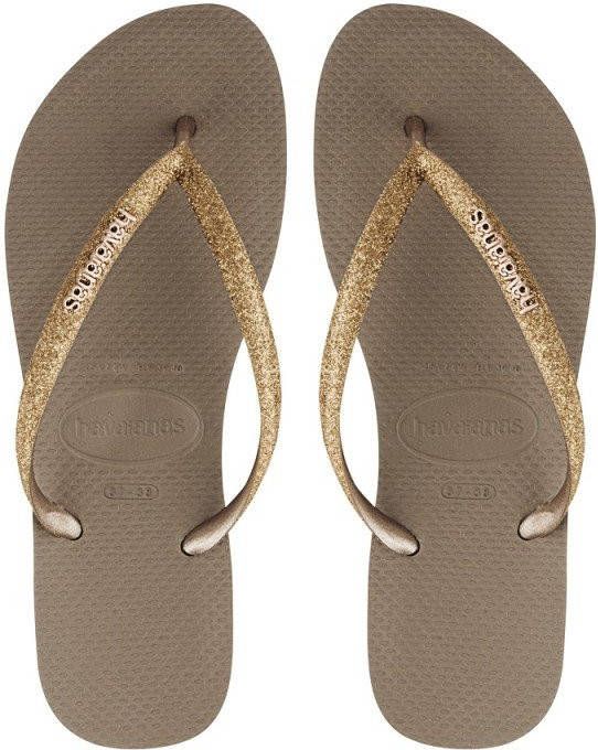 Havaianas Slippers Flipflops Slim Glitter Rosé, goudkleurig