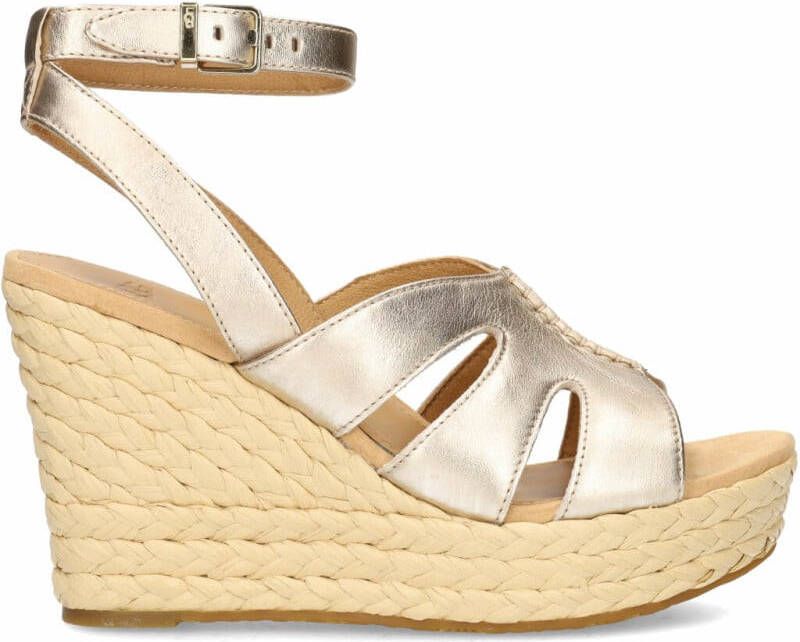 Ugg Careena Sandalen in Pale Gold Metallic,, Leder