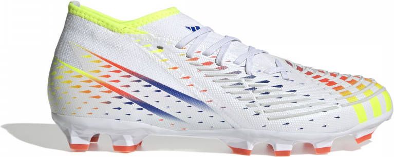 adidas Predator Edge.2 Gras/Kunstgras Voetbalschoenen(MG)Wit Geel Blauw