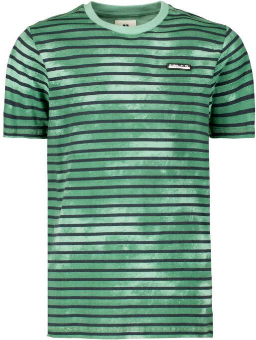 Garcia gestreept T shirt groen/zwart